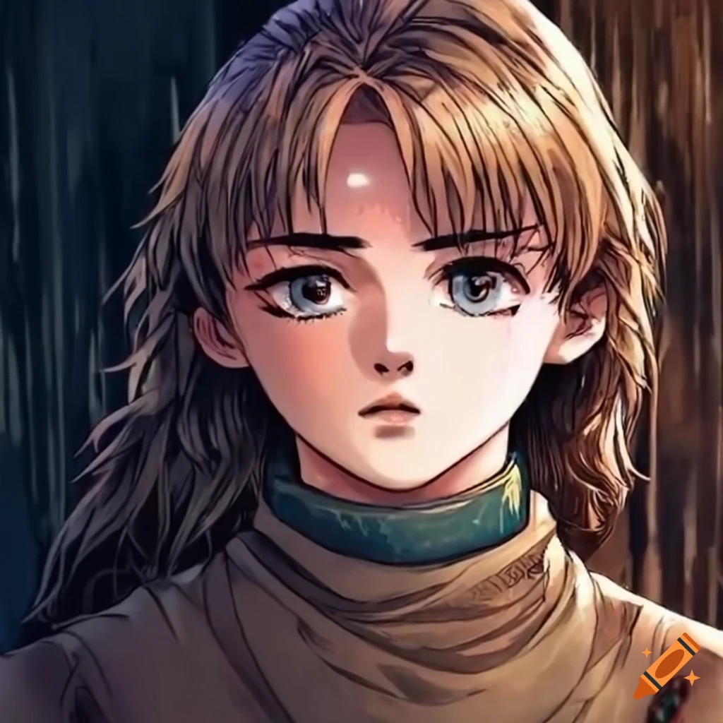 boy hugging Arya Stark from Game of Thrones