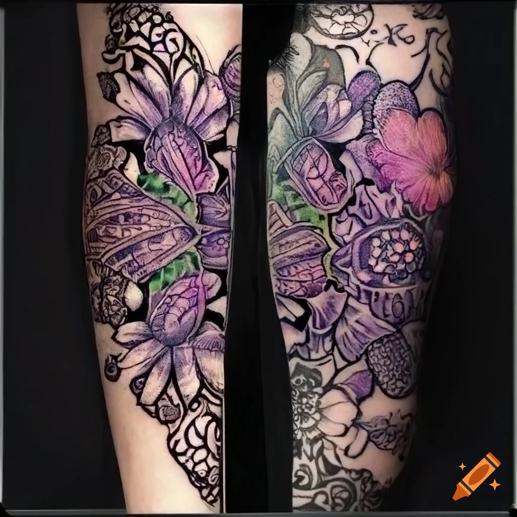 Creative full sleeve tattoo design on Craiyon