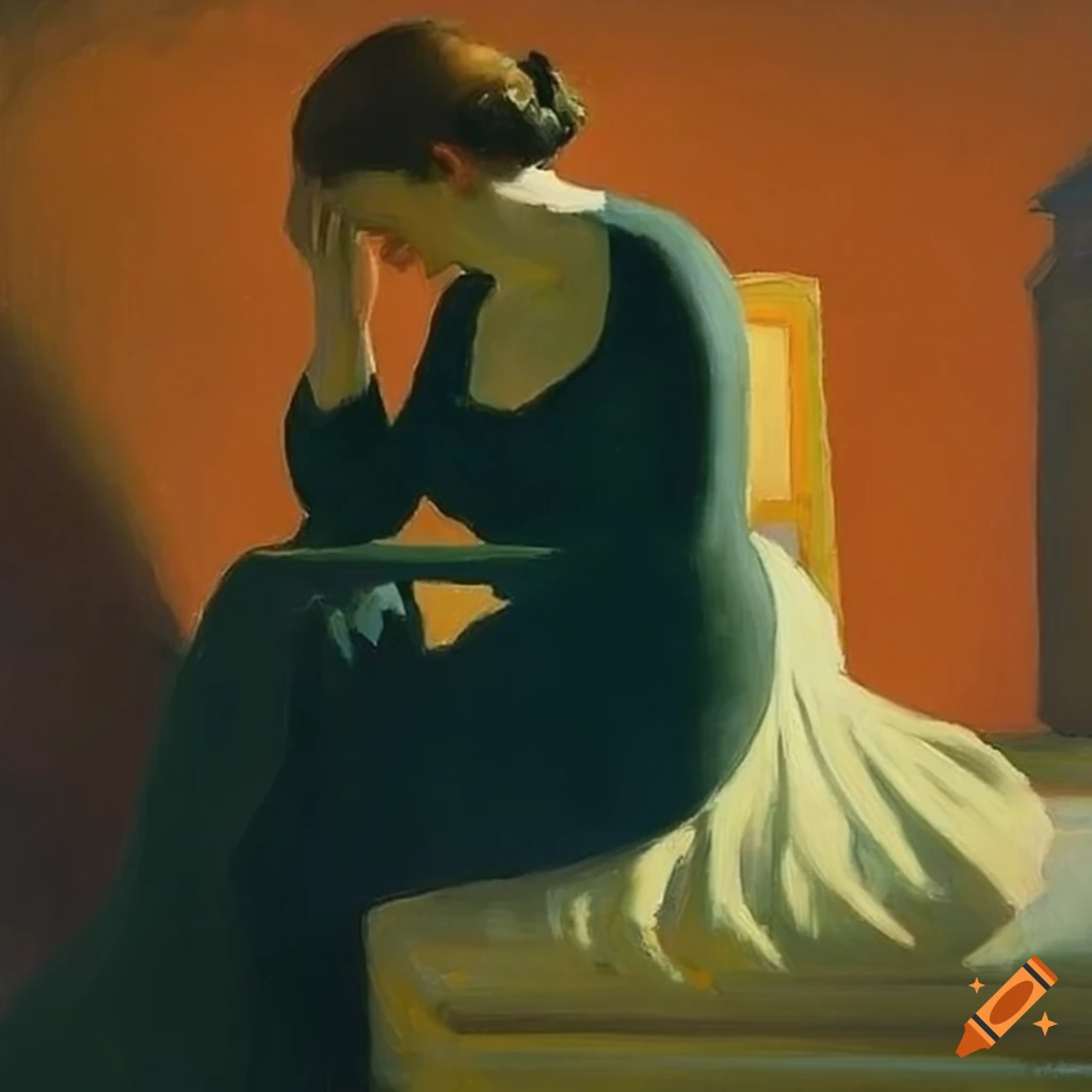 Melancholic painting by edward hopper
