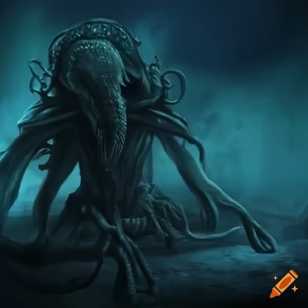 Dreamy depiction of cthulhu