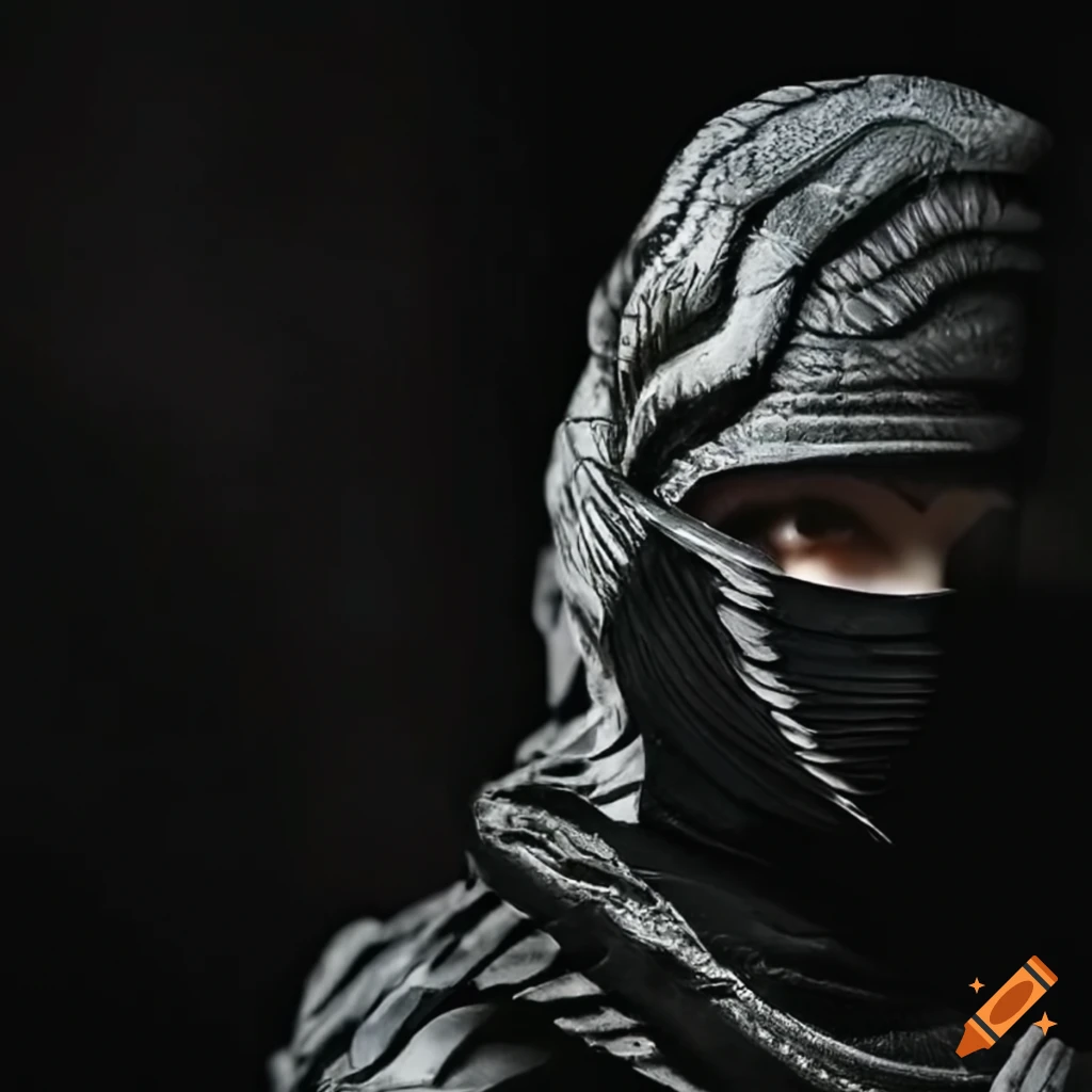 image of a ninja with silver and black wings