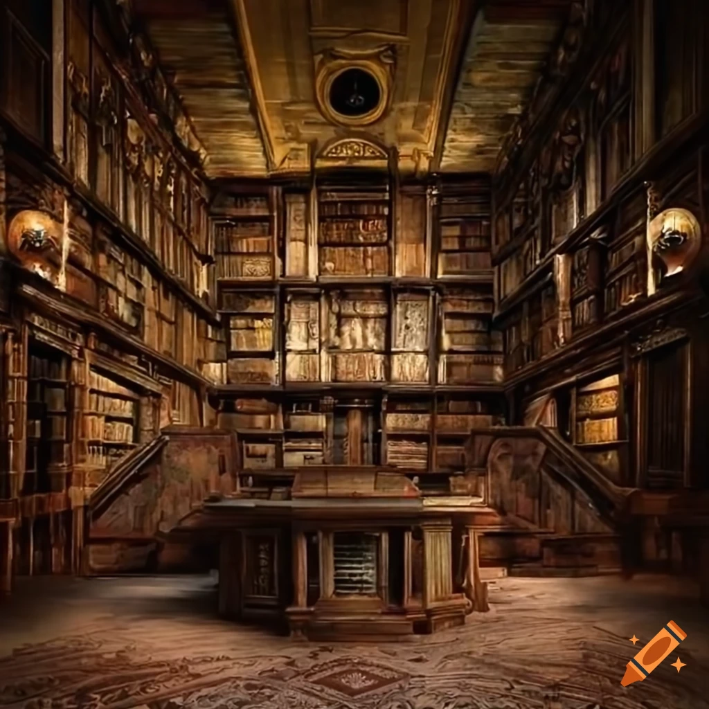 Old library with timeless charm on Craiyon