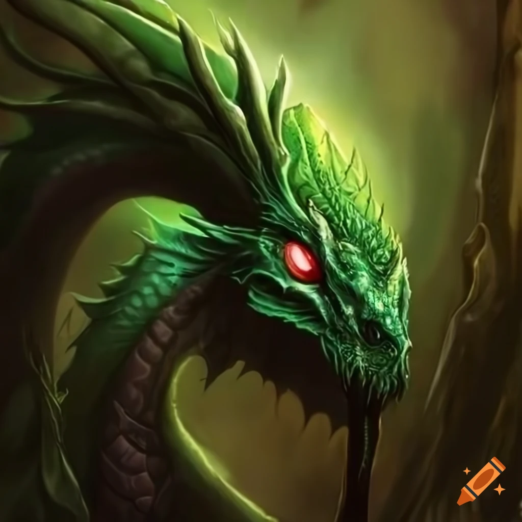 Green dragon illustration
