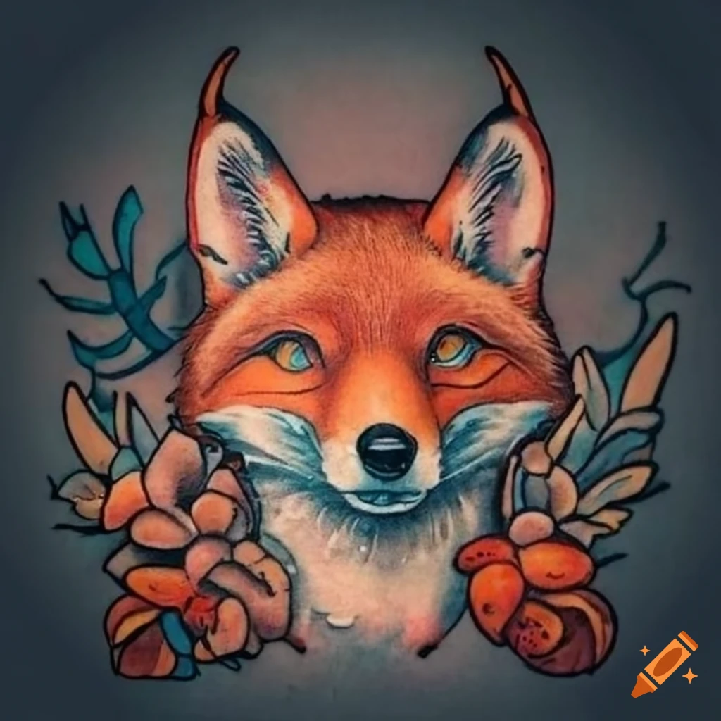 Andrea's fox tattoo | Fox tattoo design, Fox tattoo, Fox tattoo men