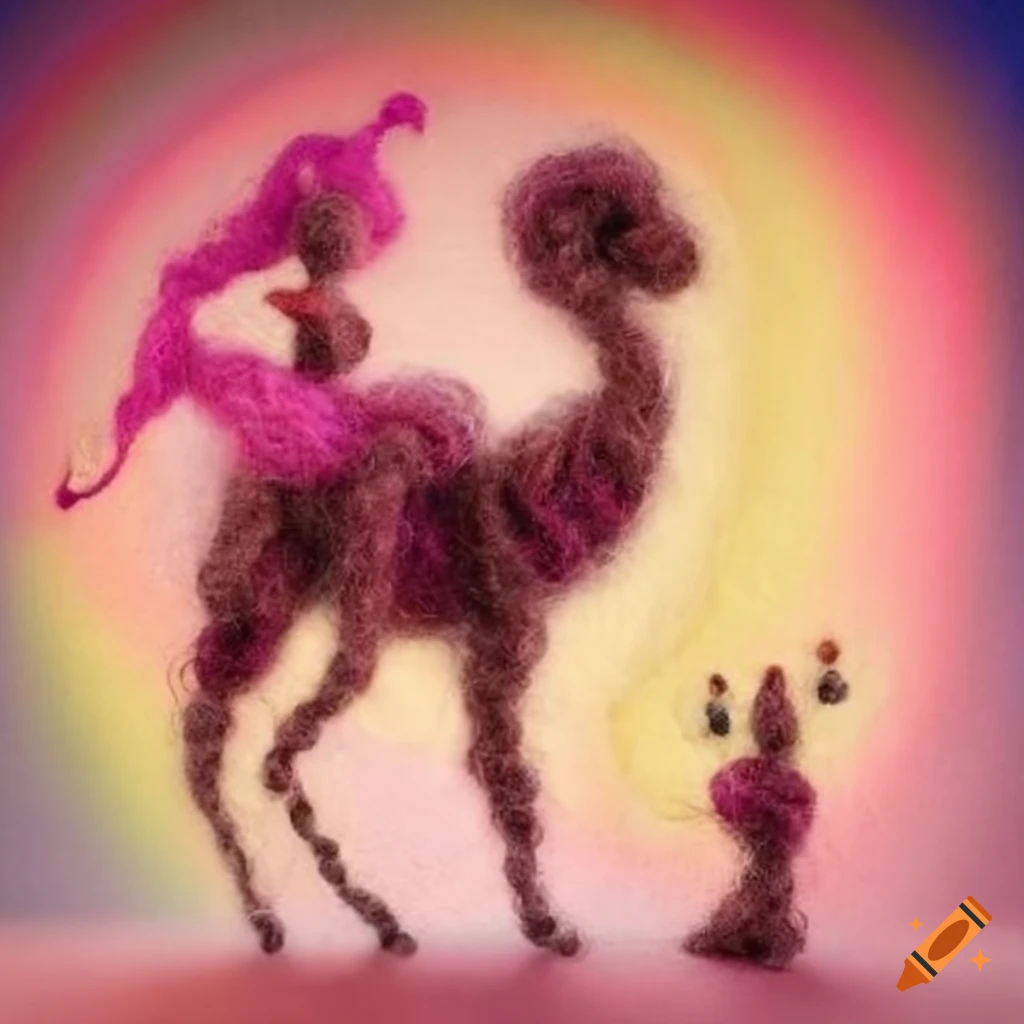 Felted wool calamity artwork on Craiyon