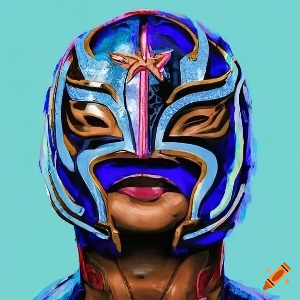 Jack kirby's drawing of rey mysterio's mask