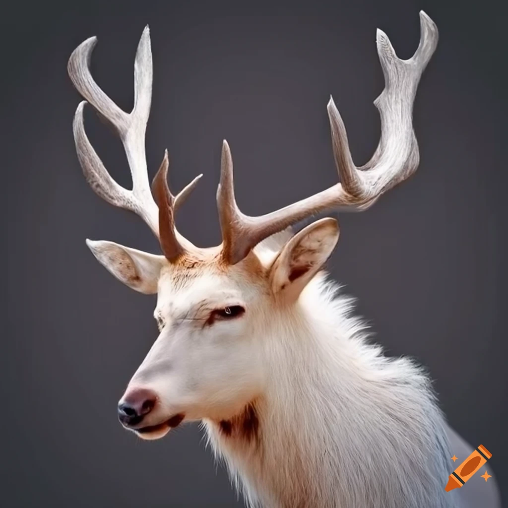 white elk without antlers
