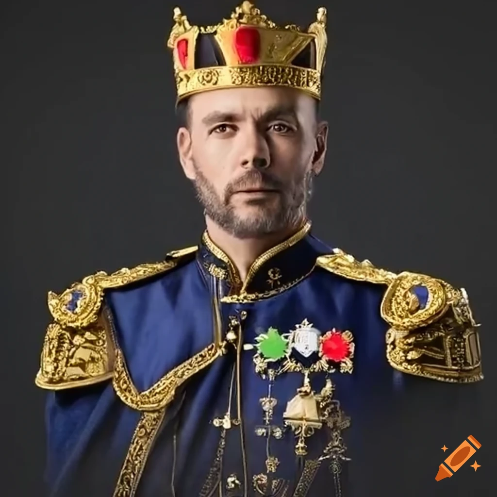 image of a king wearing a crown