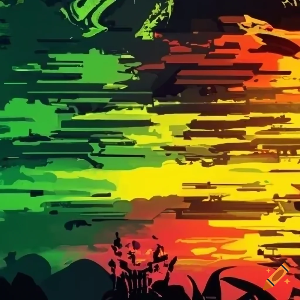 reggae background pattern