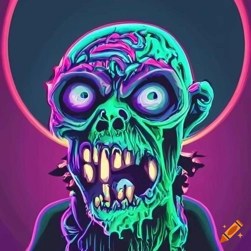 Neon Zombie Illustration For T shirt Design On Craiyon neon-zombie-illustration-for-t-shirt-design-on-craiyon