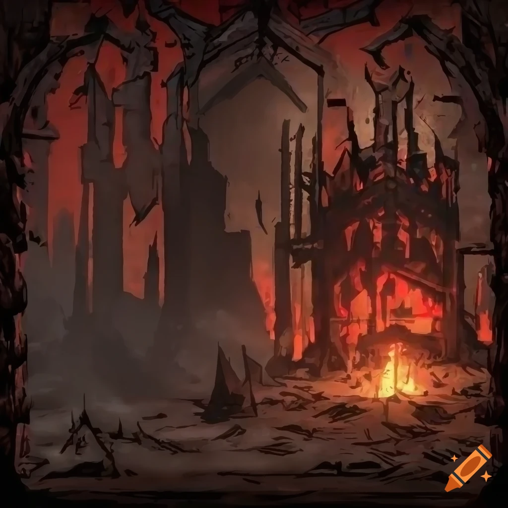 Detailed fantasy artwork with red and black backdrop on Craiyon