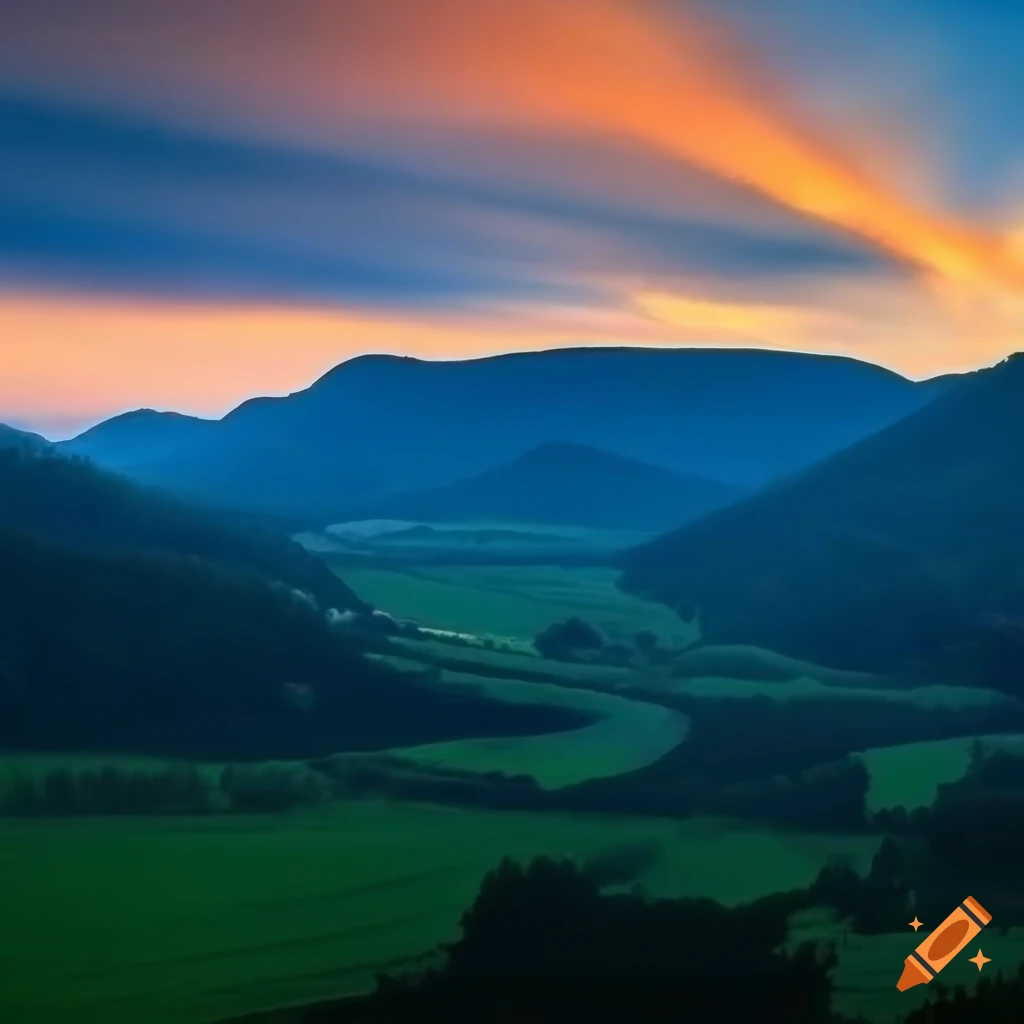 Sunset Landscape With Crepuscular Rays On Craiyon Sunset landscape with crepuscular rays on craiyon