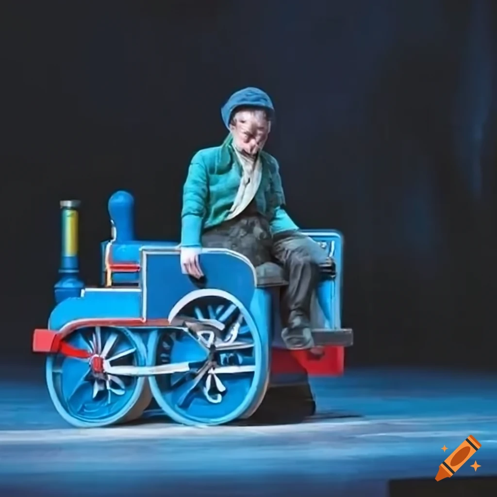 Live stage play of thomas the tank on Craiyon