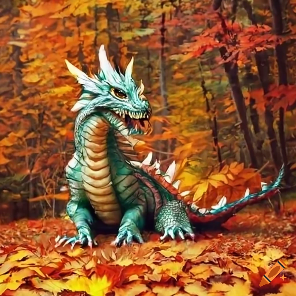 A green dragon resting on a tangerine on Craiyon