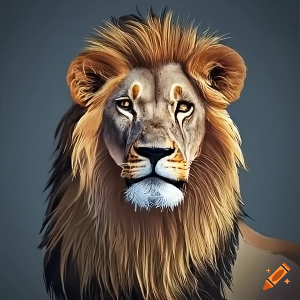close-up of a lion