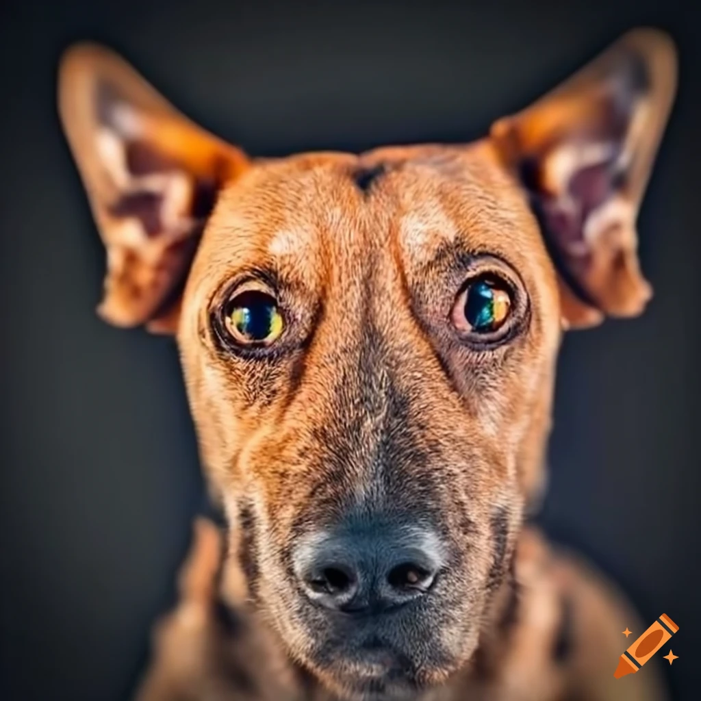 Portrait of a dog named chips