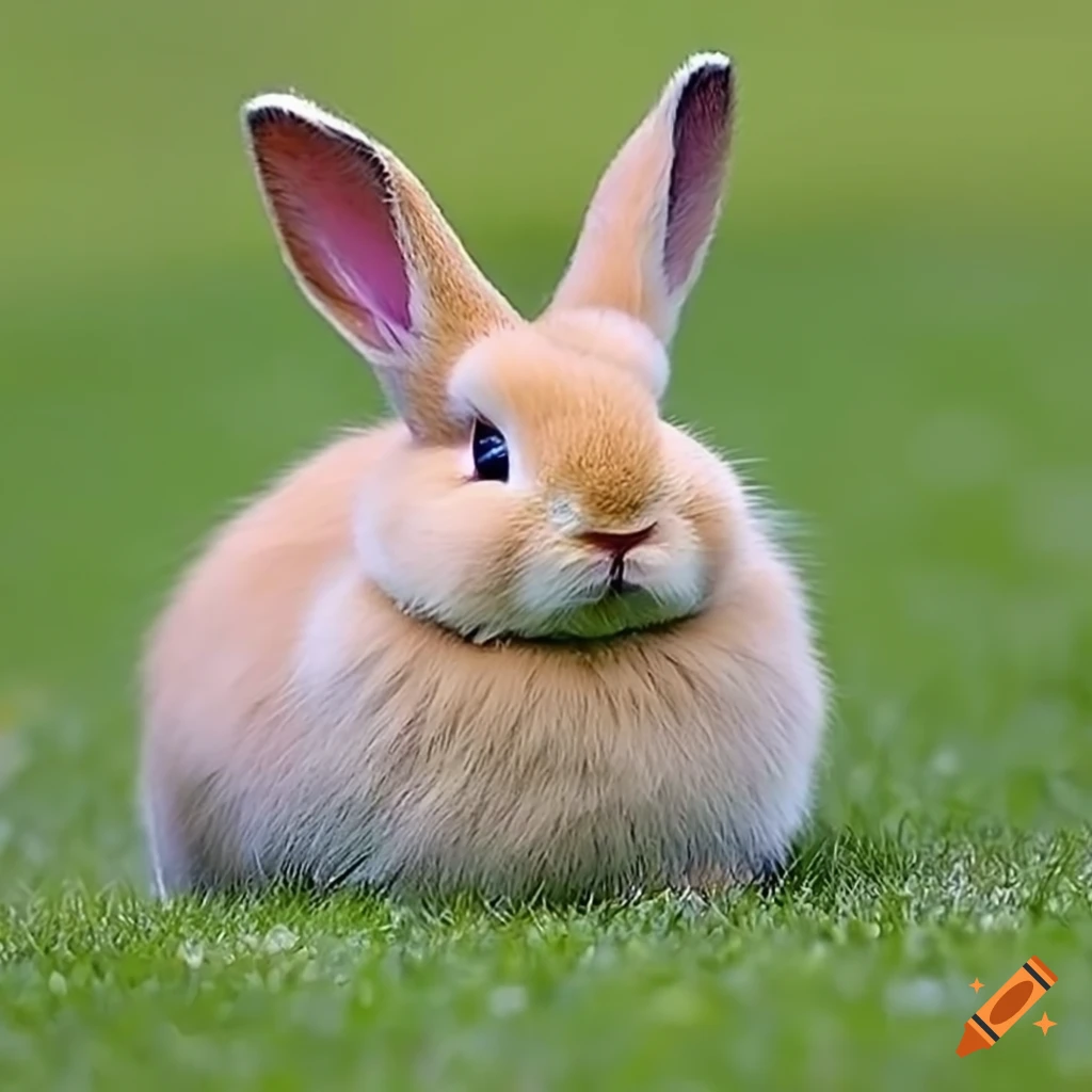 Fluffy cute bunny on Craiyon