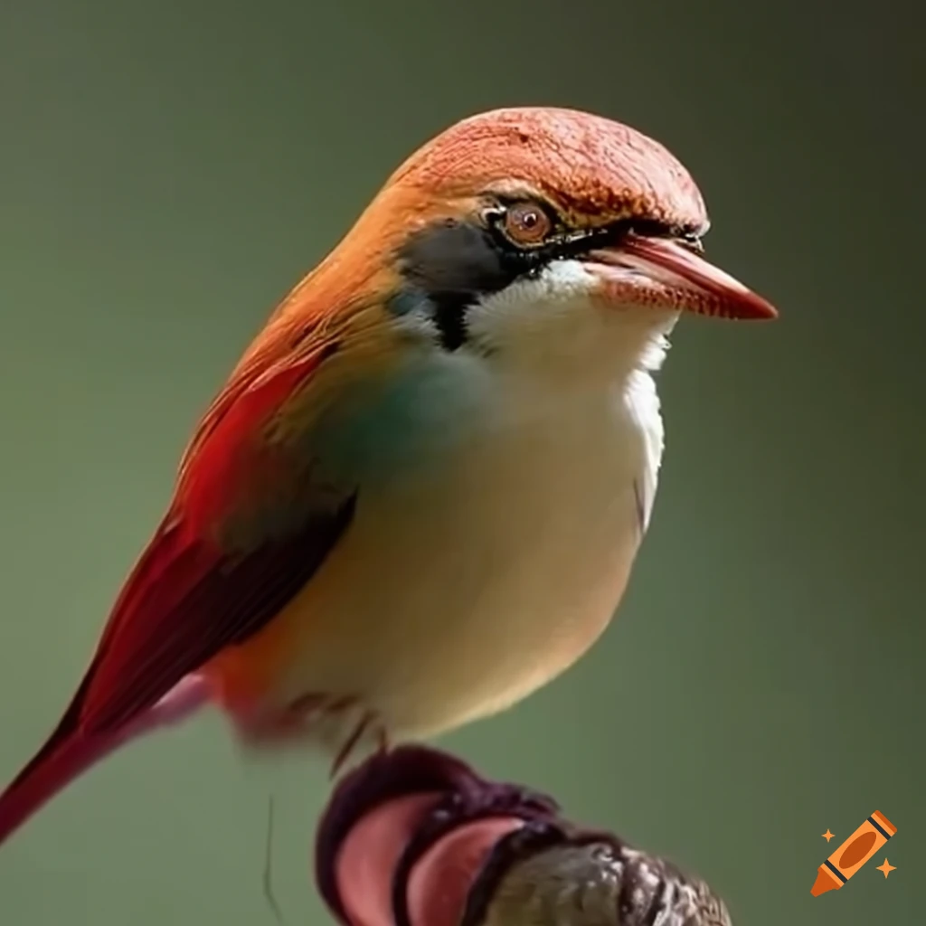 Bird capturing worm for food on Craiyon