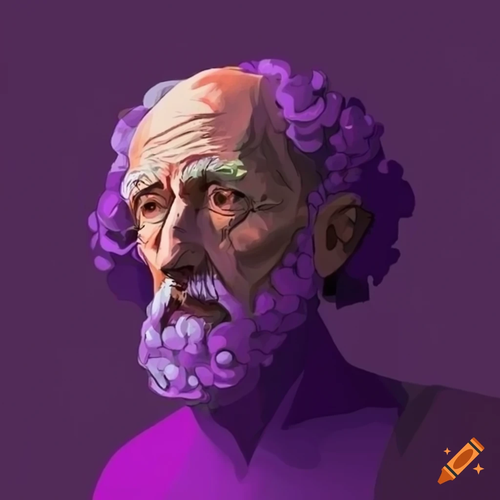 purple forest philosopher contemplating