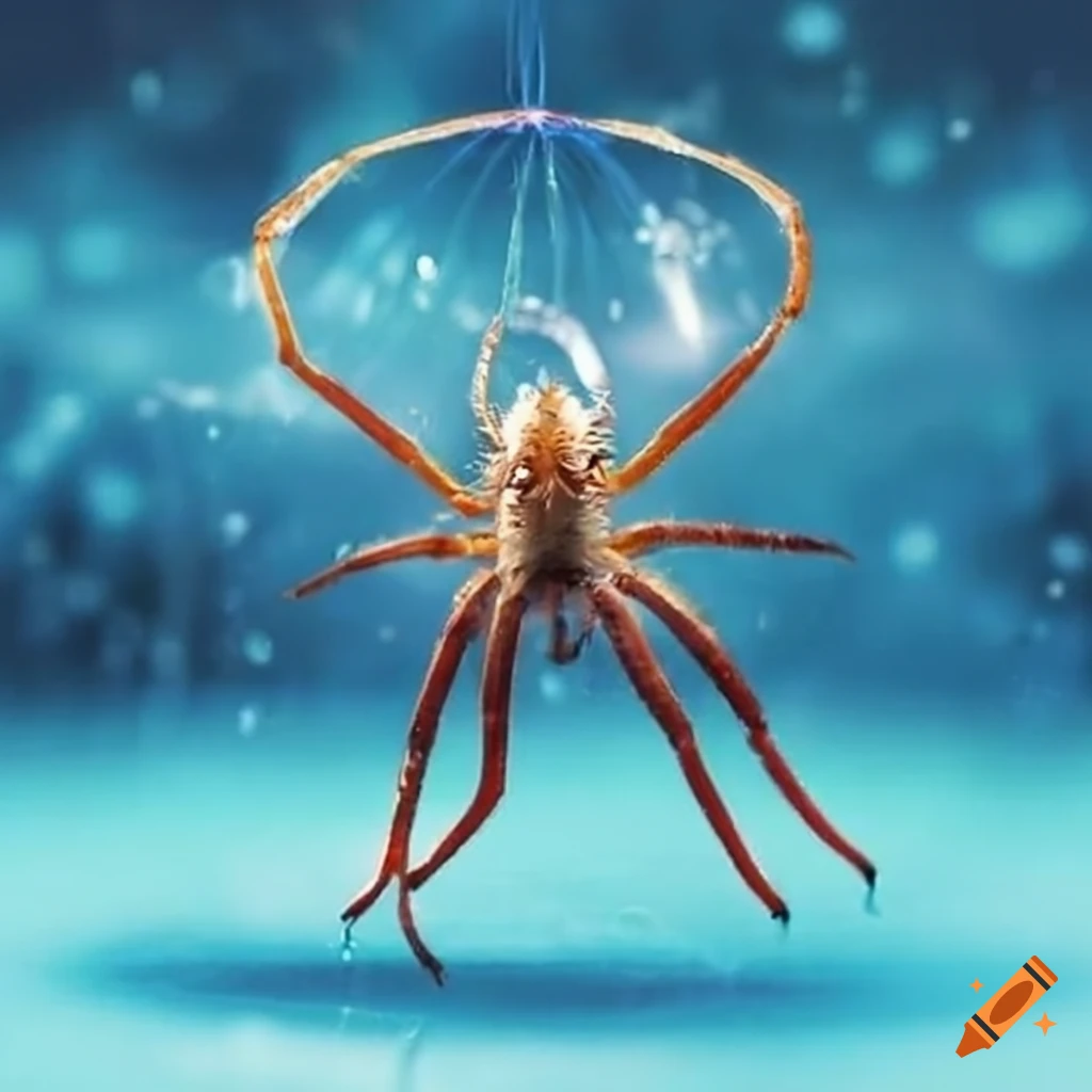 image of a spider ice skating