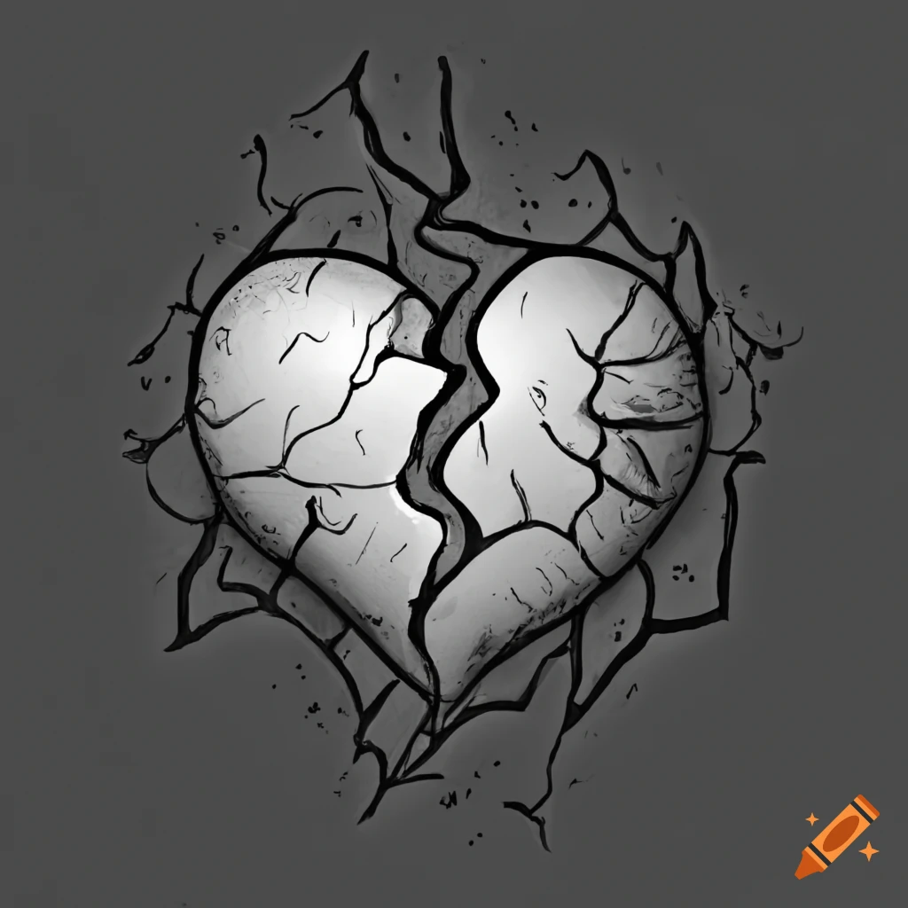 Broken heart Drawing by S N | Saatchi Art
