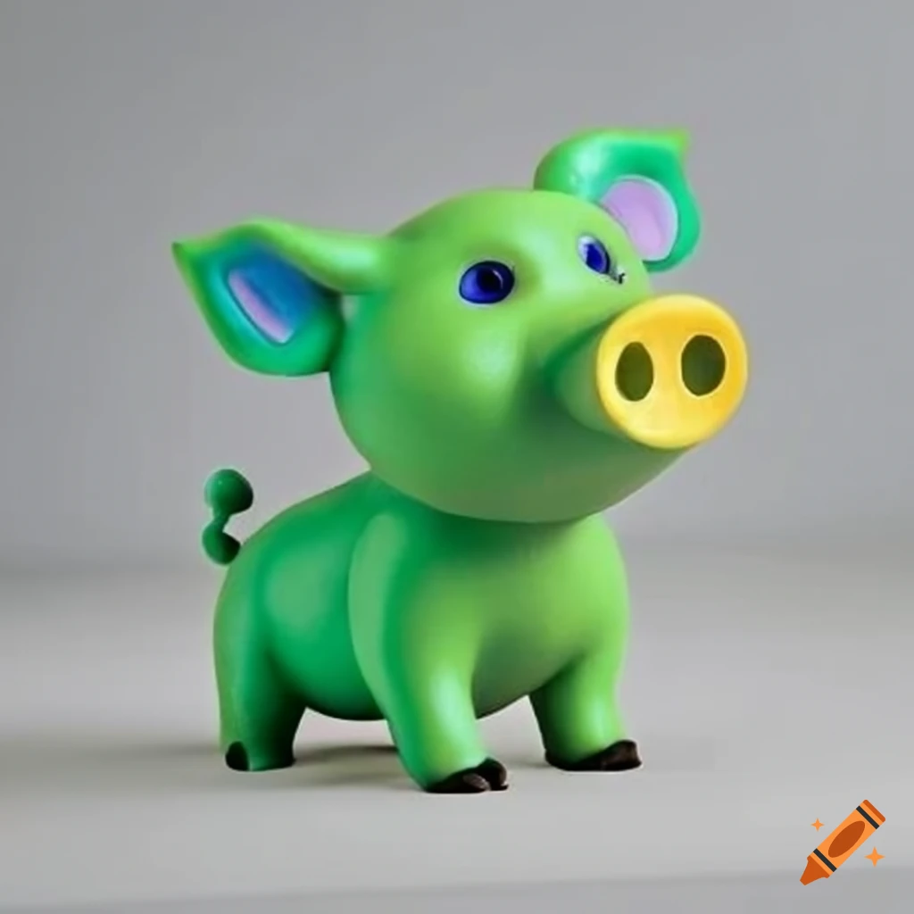 green toy pig