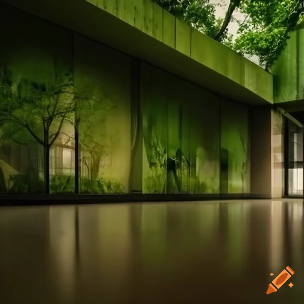 interior of a contemporary art museum offices