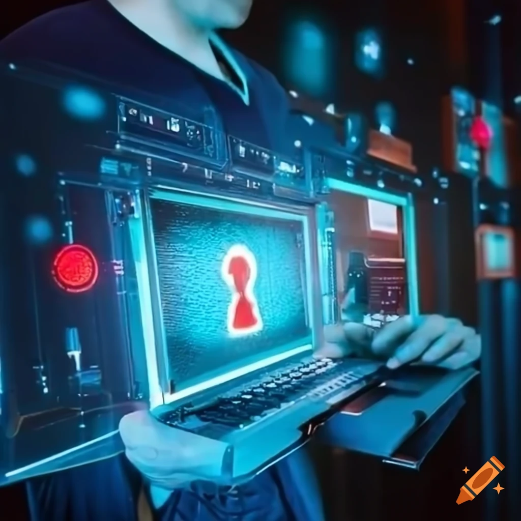 Computer screen prompting for password in a dark atmosphere on Craiyon