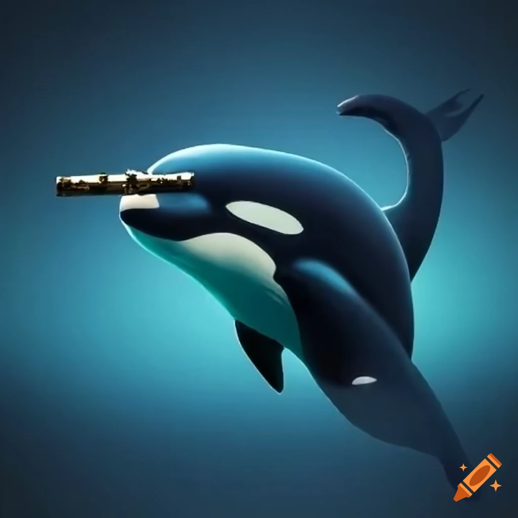 image of Orcas playing flutes