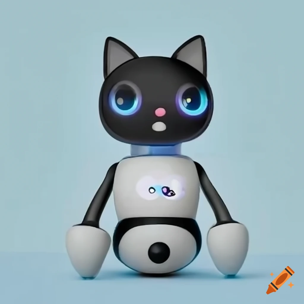 Cute ai robot cat buddy