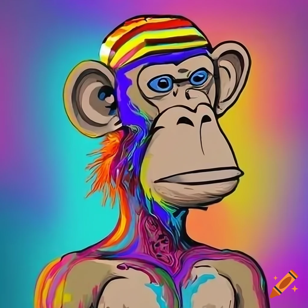 colorful artwork of a friendly monkey