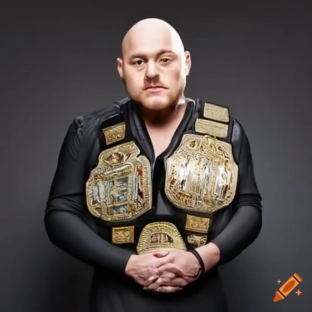 Will sasso with wrestling championship belt on Craiyon