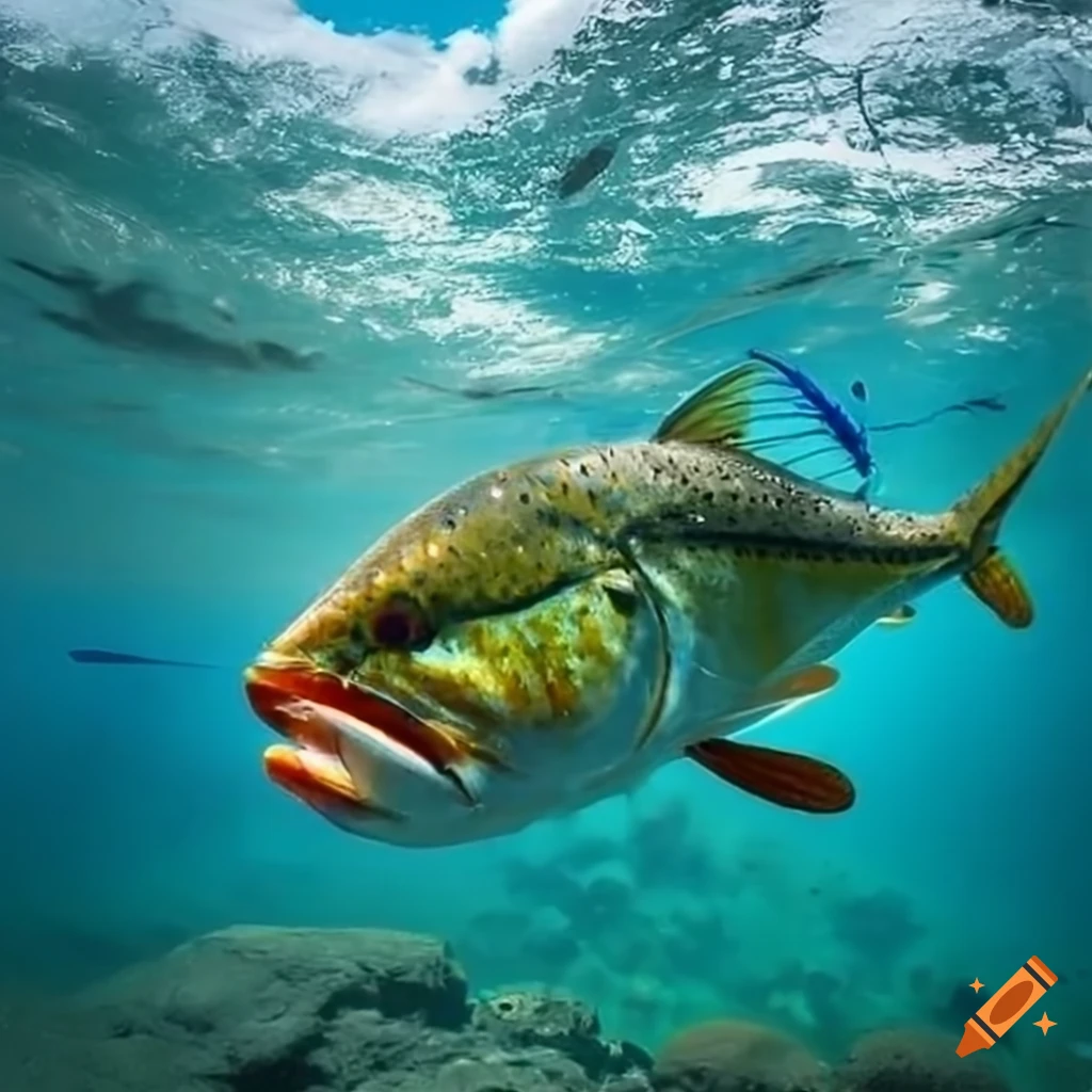 Image of tropical flyfishing on craiyon