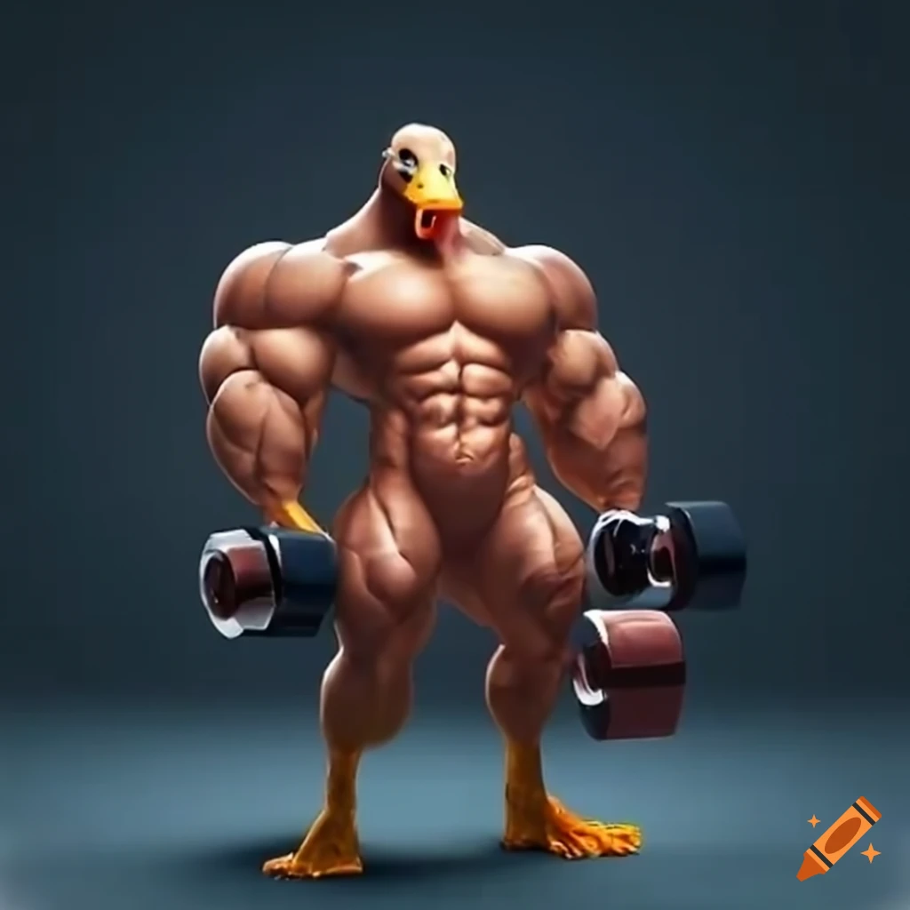  Muscular Duck Bodybuilder Duck Fitness Sport Funny