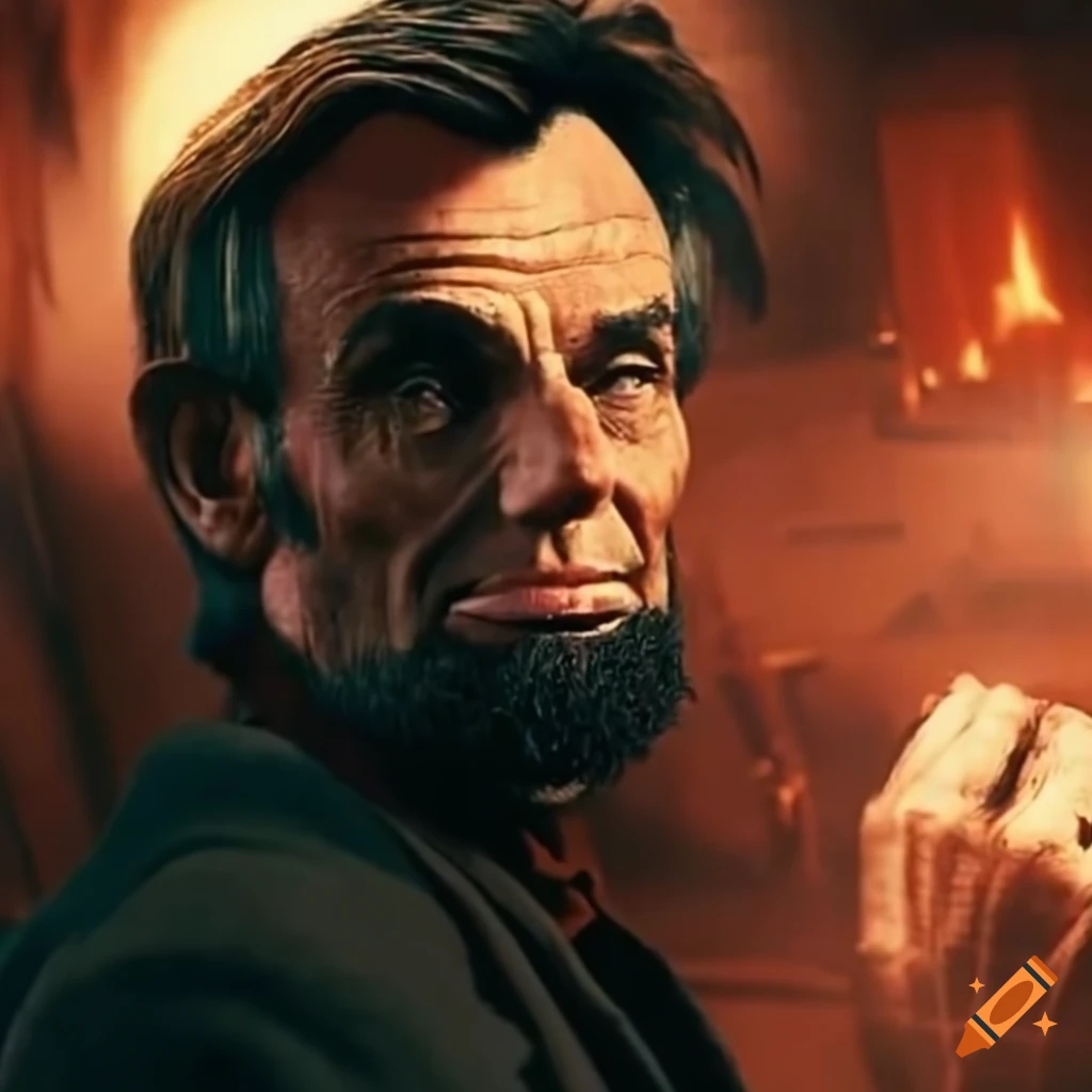 Abraham Lincoln in a Die Hard movie poster