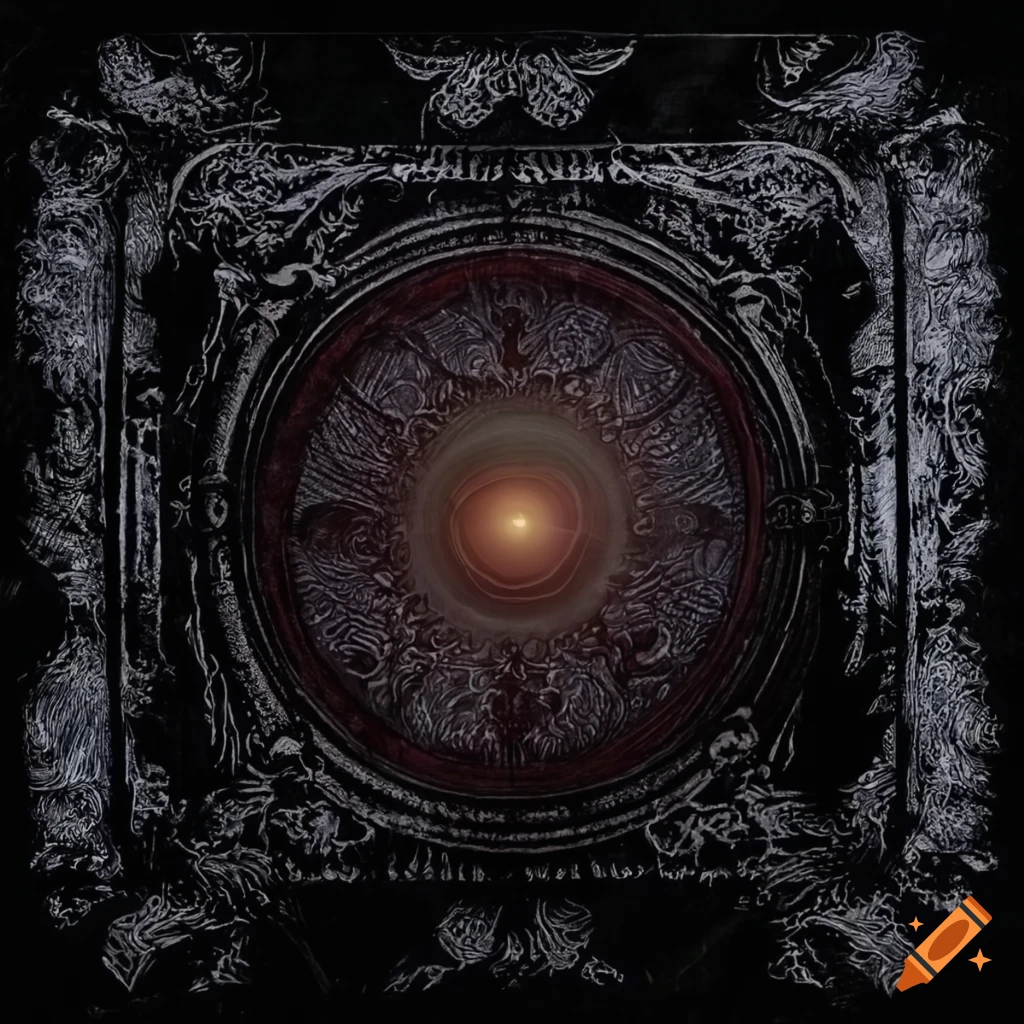 esoteric album cover for a metal band