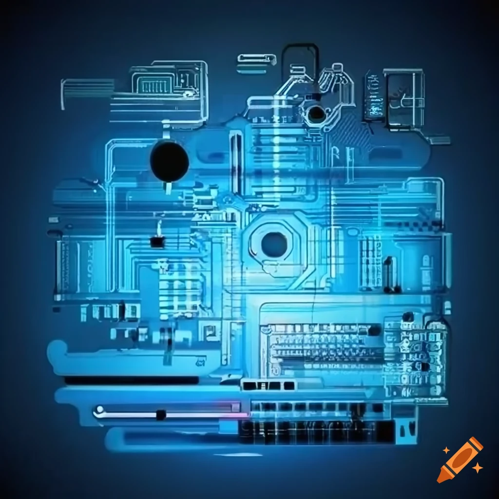 Computer Circuit Diagram On Craiyon