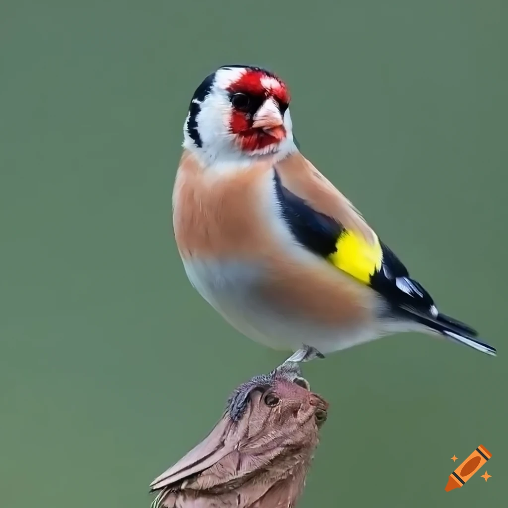 goldfinch with fluffy brown feathers
