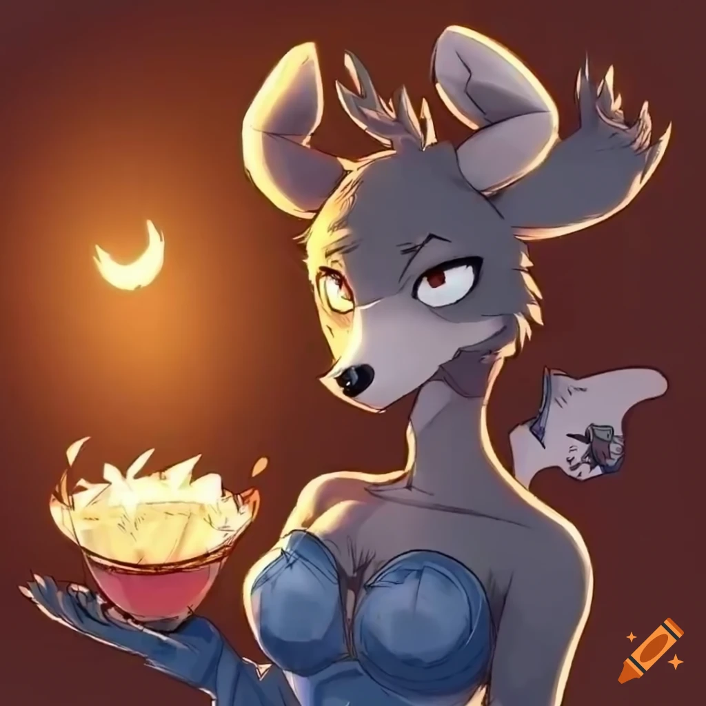 Juno from Beastars in cozy sweater and jeans