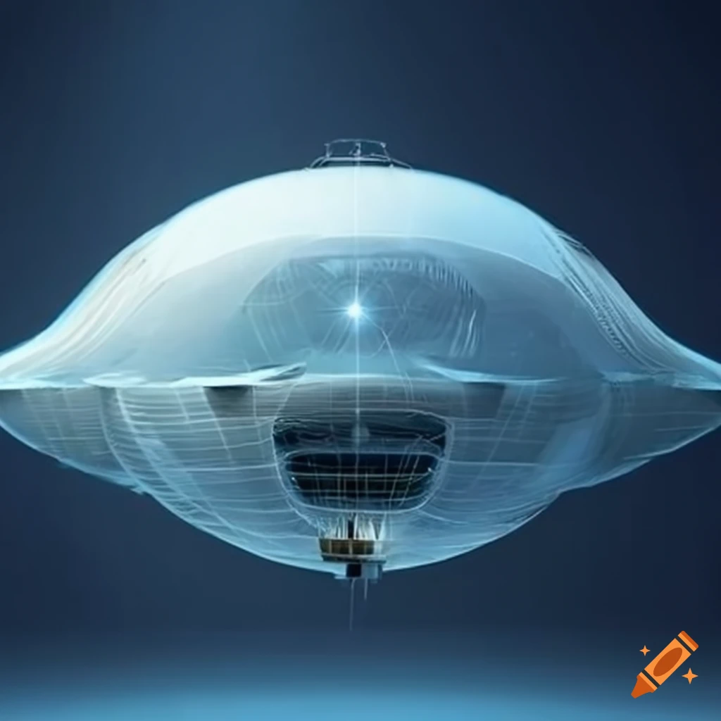 image of a futuristic airship with glass globes
