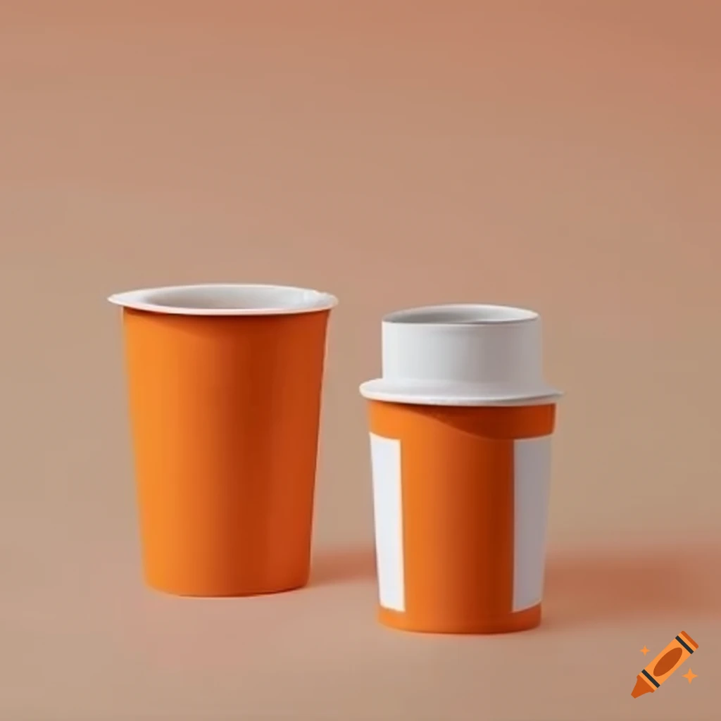 orange and white branding on paper cups