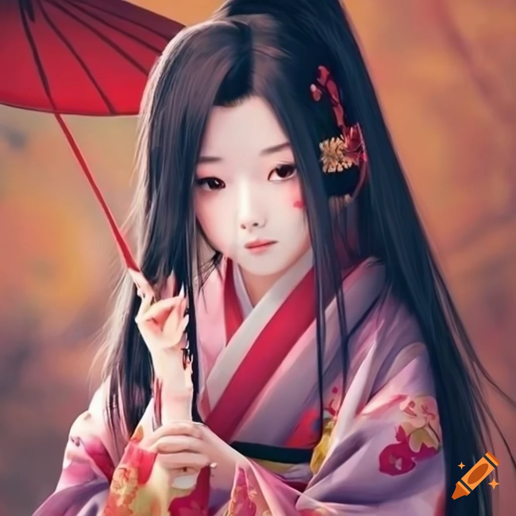 image of a Japanese woman in a kimono