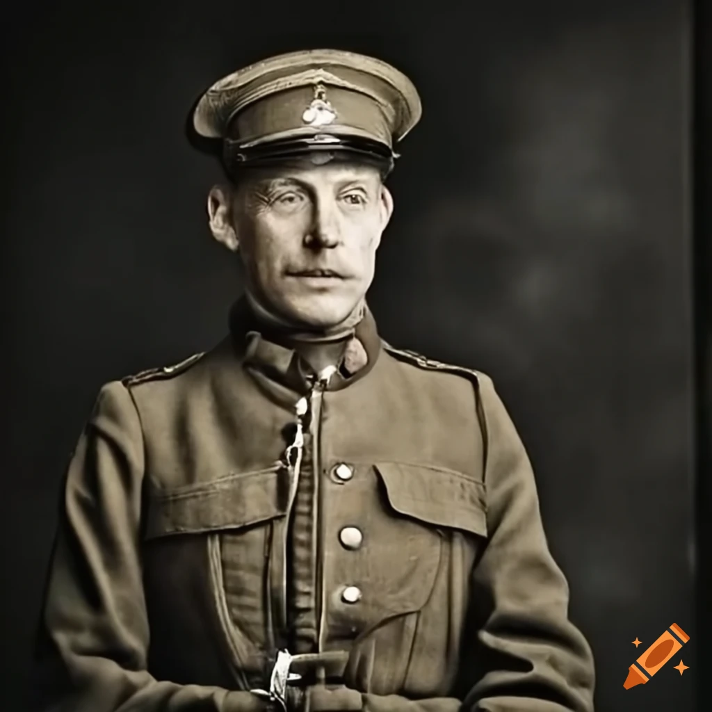 Portrait of a man from world war 1 on craiyon