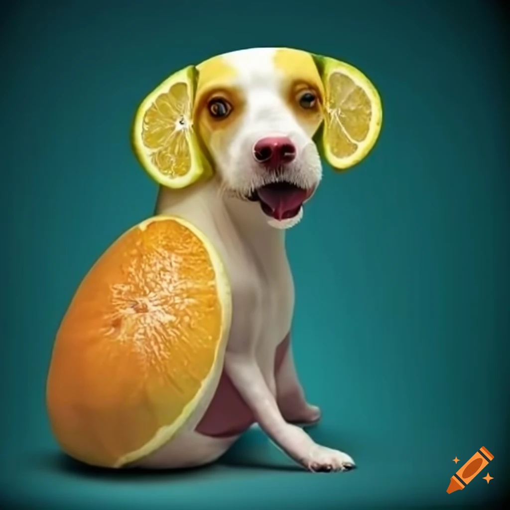 Dog with lemon-colored fur on Craiyon