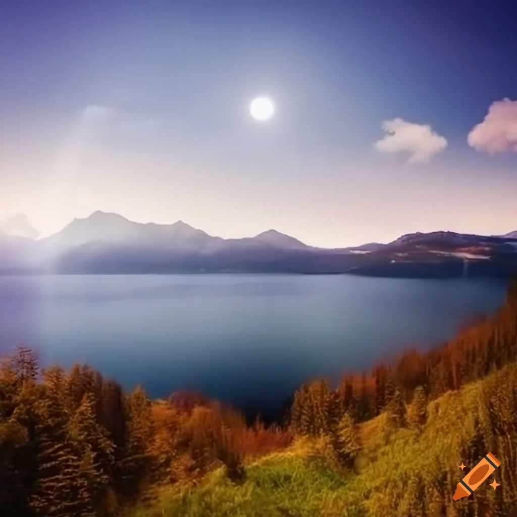 stunning mountain view overlooking a lake