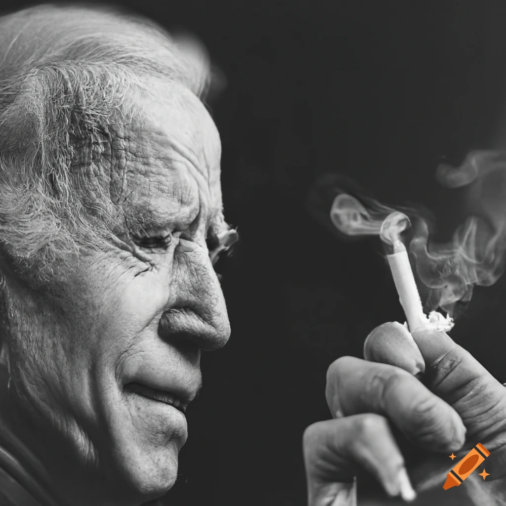 Joe Biden cigarette smoking on Craiyon