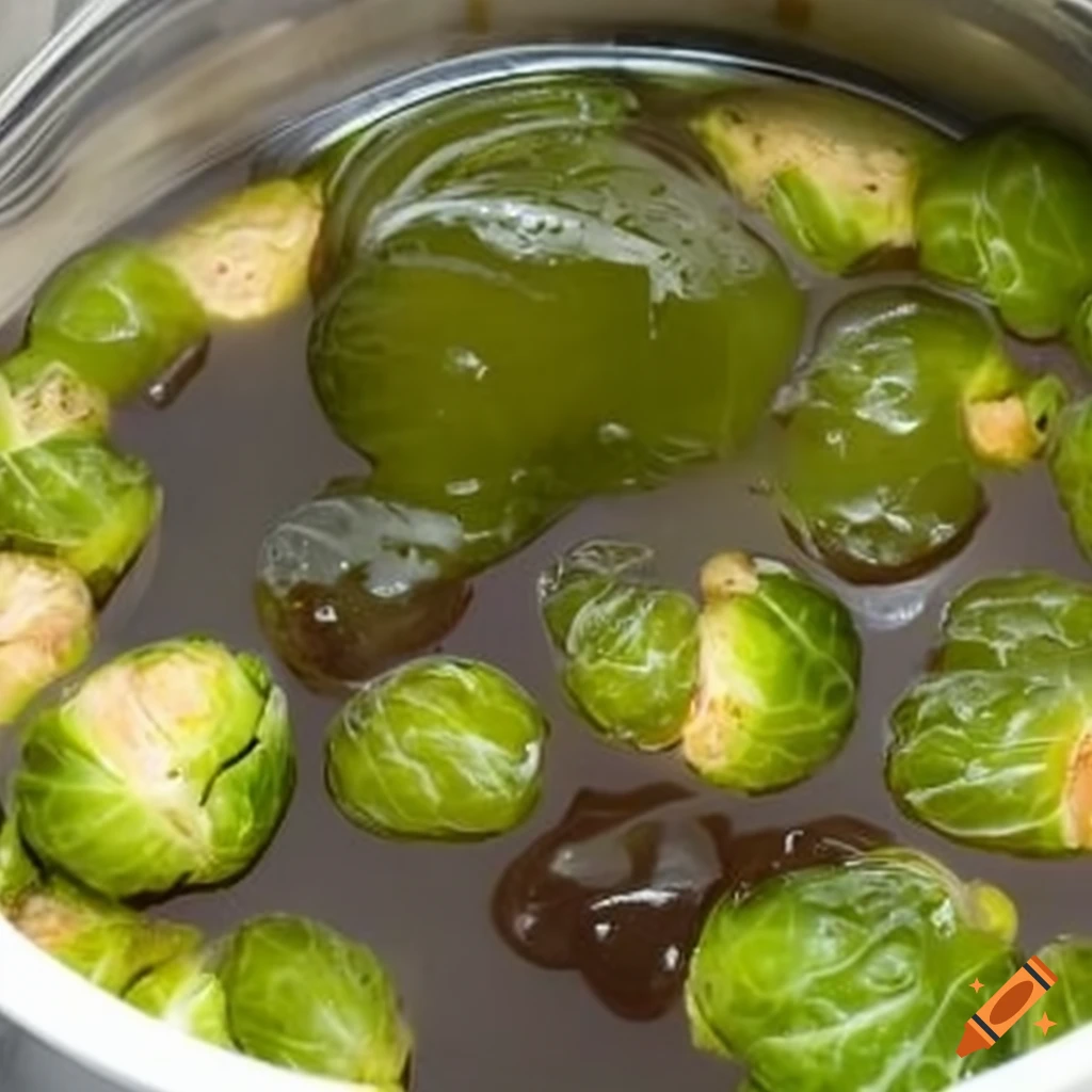 Green jelly preserves of brussel sprouts