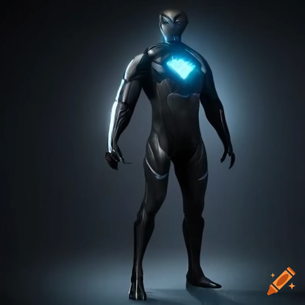 image of a futuristic superhero suit with lights