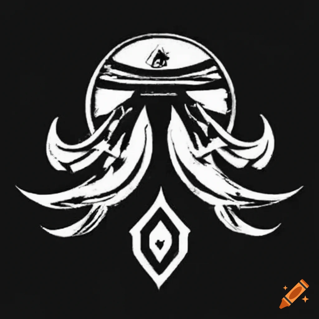black and white band logo with an angel
