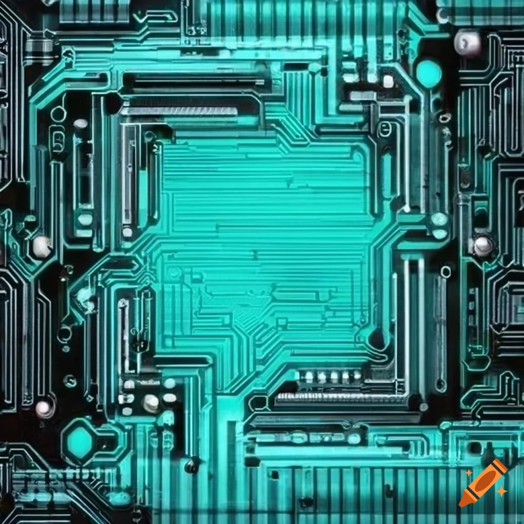 Green circuit boards in random patterns on craiyon